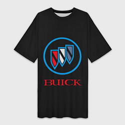 Футболка женская длинная Buick Emblem Logo, цвет: 3D-принт
