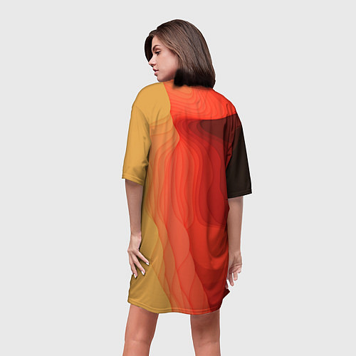 Женская длинная футболка Имитация песка / 3D-принт – фото 4