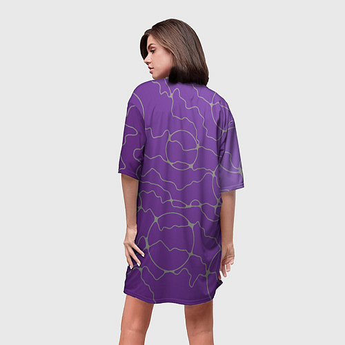 Женская длинная футболка Нейрографика Фантазия на тему / 3D-принт – фото 4