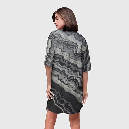 Женская длинная футболка Fashion vanguard pattern 2099 / 3D-принт – фото 4