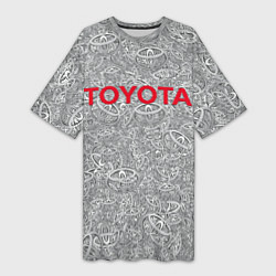 Футболка женская длинная TOYOTA PATTERN LOGO Z, цвет: 3D-принт