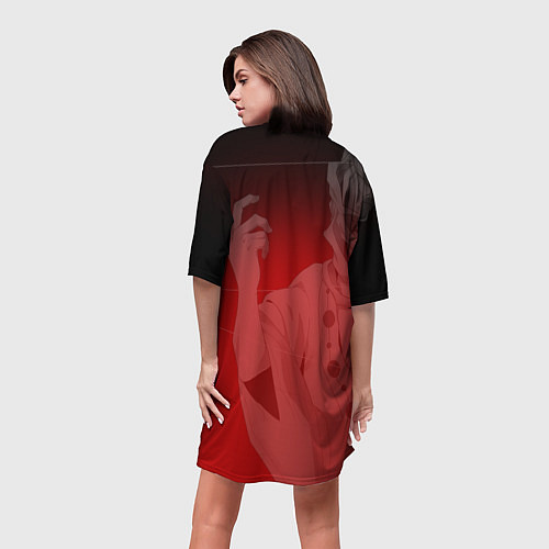 Женская длинная футболка Убица Демонов - Кимэцу Руи / 3D-принт – фото 4