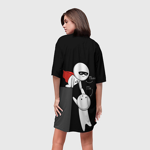Женская длинная футболка ГЕРОЙ КОТОРОГО ЗАСЛУЖИЛИ / 3D-принт – фото 4