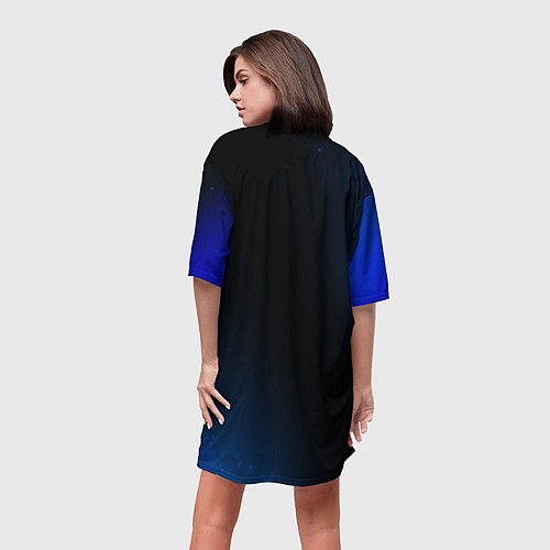 Женская длинная футболка ХАГИ ВАГИ Космический / 3D-принт – фото 4
