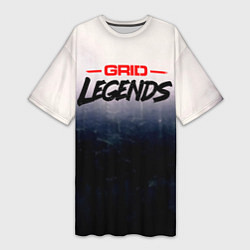 Футболка женская длинная Grid Legends, лого, цвет: 3D-принт