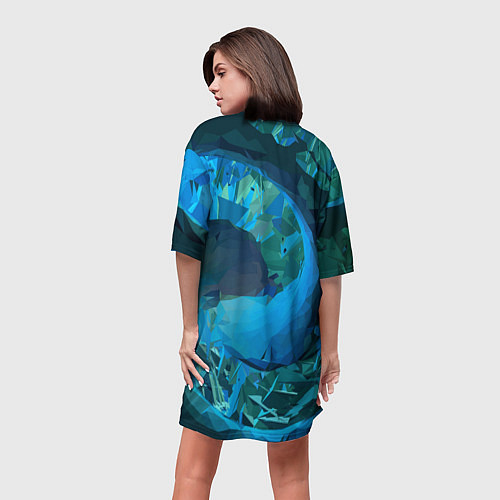 Женская длинная футболка Horizon Aloy art / 3D-принт – фото 4