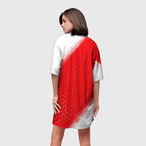 Женская длинная футболка ФИАТ - Яркий / 3D-принт – фото 4