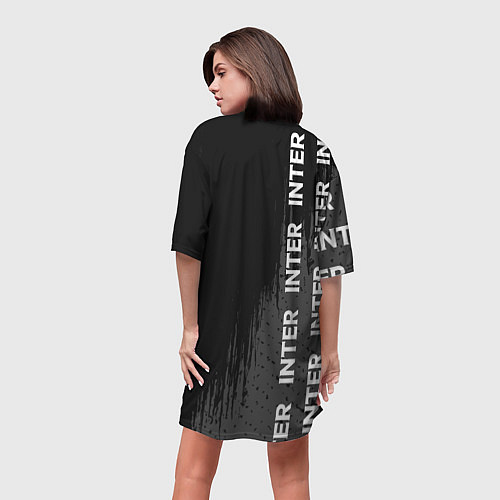 Женская длинная футболка ИНТЕР Краски / 3D-принт – фото 4