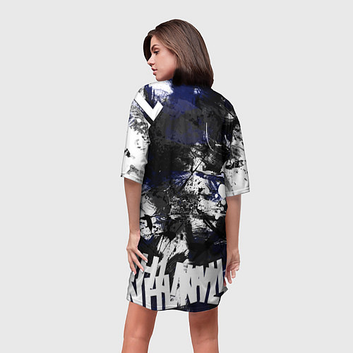 Женская длинная футболка Florida Panthers, Флорида Пантерз / 3D-принт – фото 4