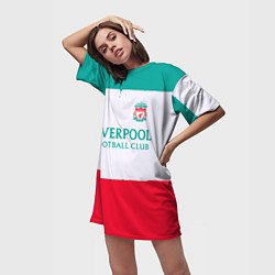 Футболка женская длинная Liverpool sport, цвет: 3D-принт — фото 2