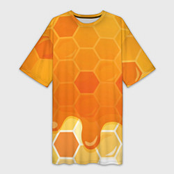 Женская длинная футболка Мёд от пчёл