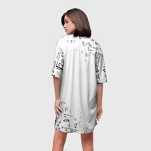 Женская длинная футболка КОТ ПРОГРАММИСТ / 3D-принт – фото 4
