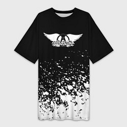 Футболка женская длинная Aerosmith, цвет: 3D-принт