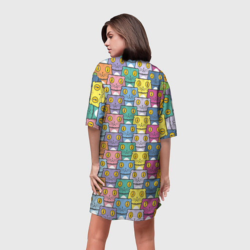 Женская длинная футболка FamousNiki патерн / 3D-принт – фото 4