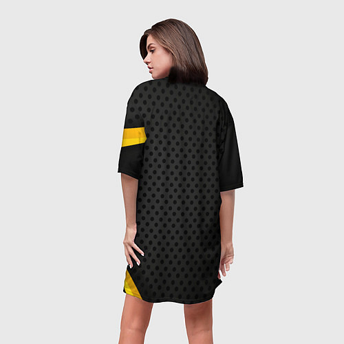Женская длинная футболка Ламборджини / 3D-принт – фото 4