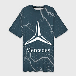 Женская длинная футболка MERCEDES - ЗВЕЗДА Молнии