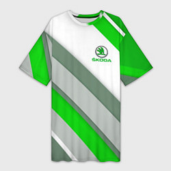 Женская длинная футболка Skoda: Sport