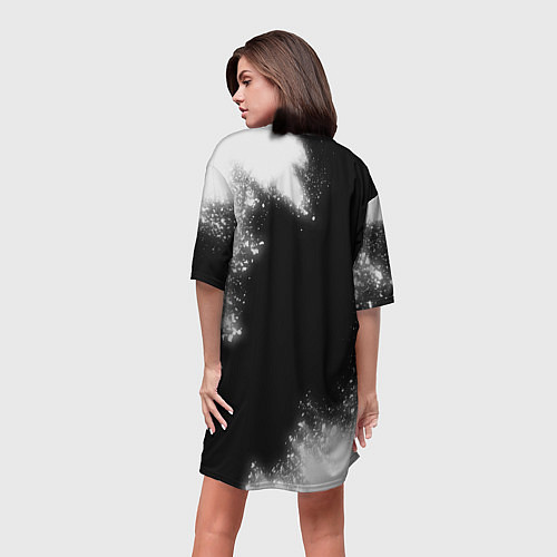 Женская длинная футболка ТОЙОТА Краска / 3D-принт – фото 4