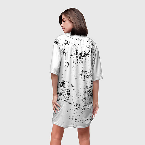 Женская длинная футболка Bull! / 3D-принт – фото 4