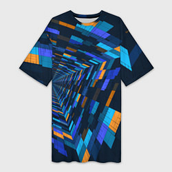 Футболка женская длинная Geometric pattern Fashion Vanguard, цвет: 3D-принт