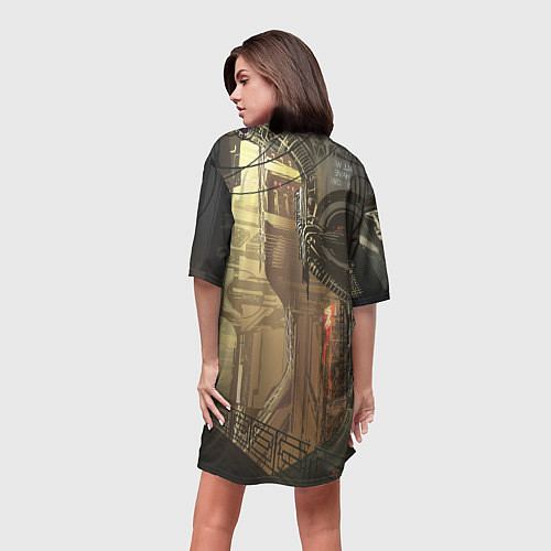 Женская длинная футболка Panam cyberpunk 2077 / 3D-принт – фото 4