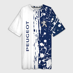 Женская длинная футболка Peugeot брызги