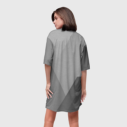 Женская длинная футболка JAGUR геометрия фигуры / 3D-принт – фото 4