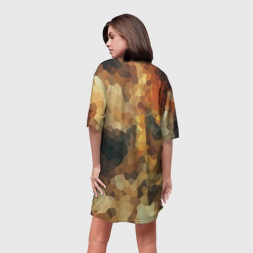 Женская длинная футболка Элой-рыжая воительница / 3D-принт – фото 4