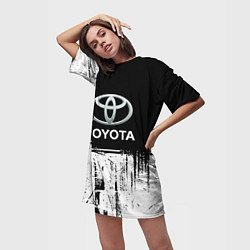 Футболка женская длинная Toyota sport, цвет: 3D-принт — фото 2