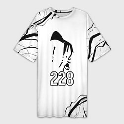 Женская длинная футболка 228 rap