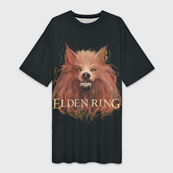 Женская длинная футболка Алый волк из Elden Ring