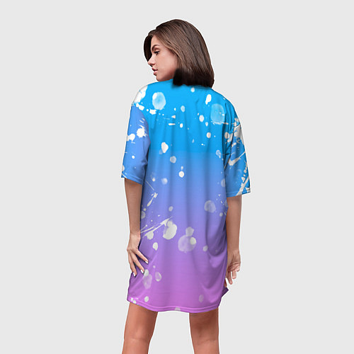 Женская длинная футболка Astro / 3D-принт – фото 4