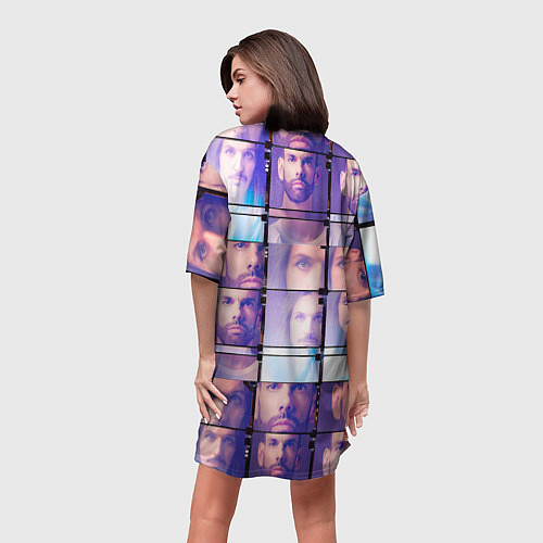 Женская длинная футболка Placebo - экраны / 3D-принт – фото 4