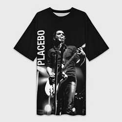 Женская длинная футболка Placebo Пласибо рок-группа