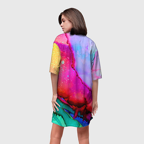 Женская длинная футболка Milano Fashion pattern / 3D-принт – фото 4