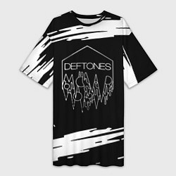 Футболка женская длинная Deftones, цвет: 3D-принт