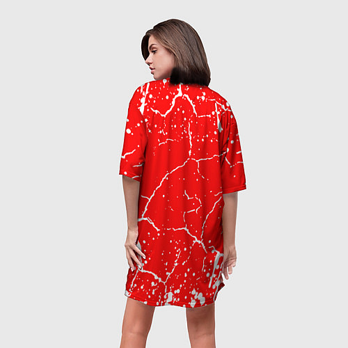 Женская длинная футболка God of war Трещины / 3D-принт – фото 4