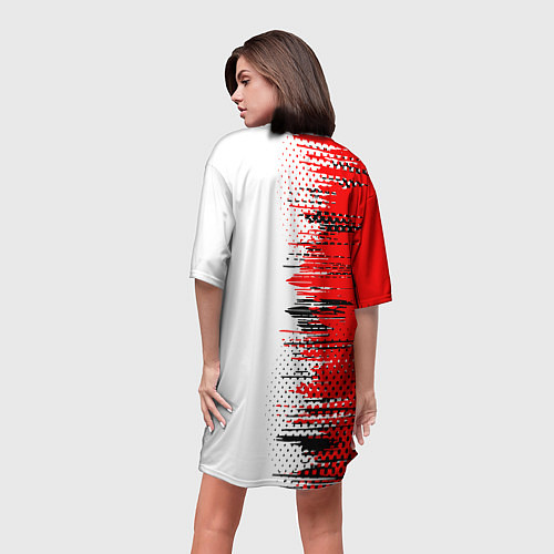 Женская длинная футболка GEARS TACTICS texture / 3D-принт – фото 4