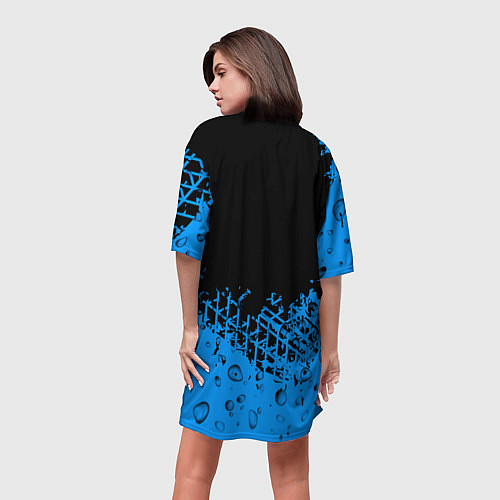 Женская длинная футболка МАЗДА Шины / 3D-принт – фото 4