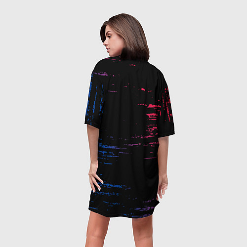 Женская длинная футболка ХАГИ ВАГИ Брызги / 3D-принт – фото 4
