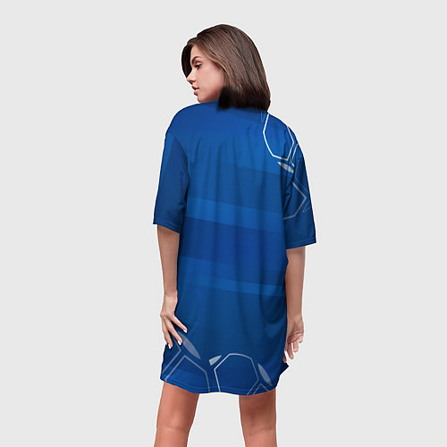 Женская длинная футболка Lazio FC 1 / 3D-принт – фото 4