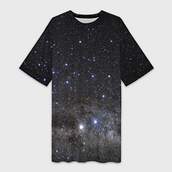 Женская длинная футболка Космический космос