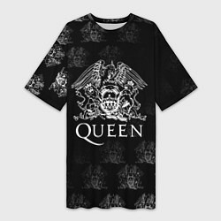 Футболка женская длинная Queen pattern, цвет: 3D-принт