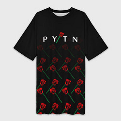 Женская длинная футболка Payton Moormeie pattern rose