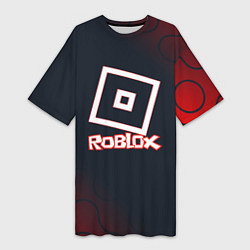 Женская длинная футболка Roblox : logo