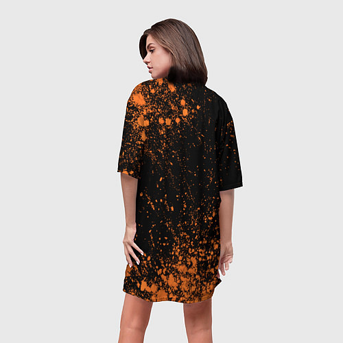 Женская длинная футболка Диана ЛИСА Краска / 3D-принт – фото 4