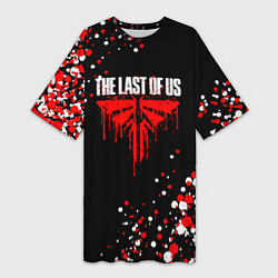 Женская длинная футболка The last of us 2 - цикады текстура