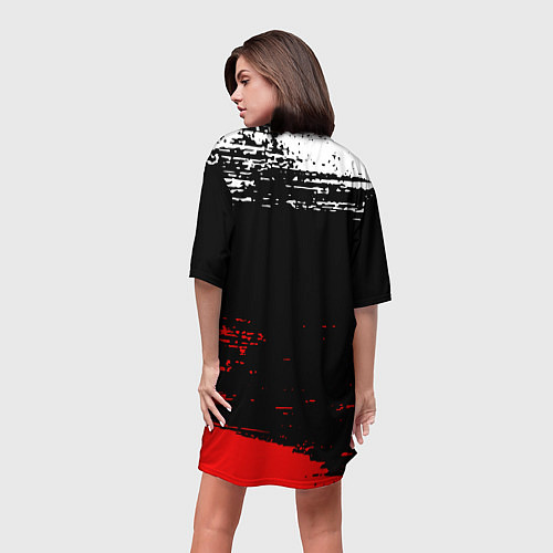Женская длинная футболка The prodigy : дарование / 3D-принт – фото 4