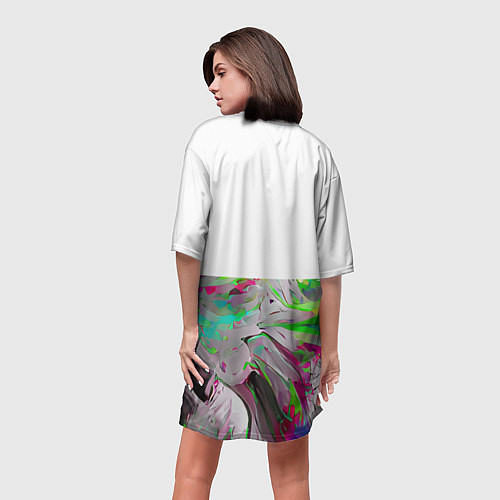 Женская длинная футболка DWYL / 3D-принт – фото 4