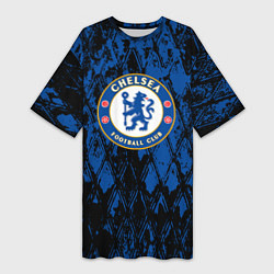 Женская длинная футболка CHELSEA F ЧЕЛСИ LOGO